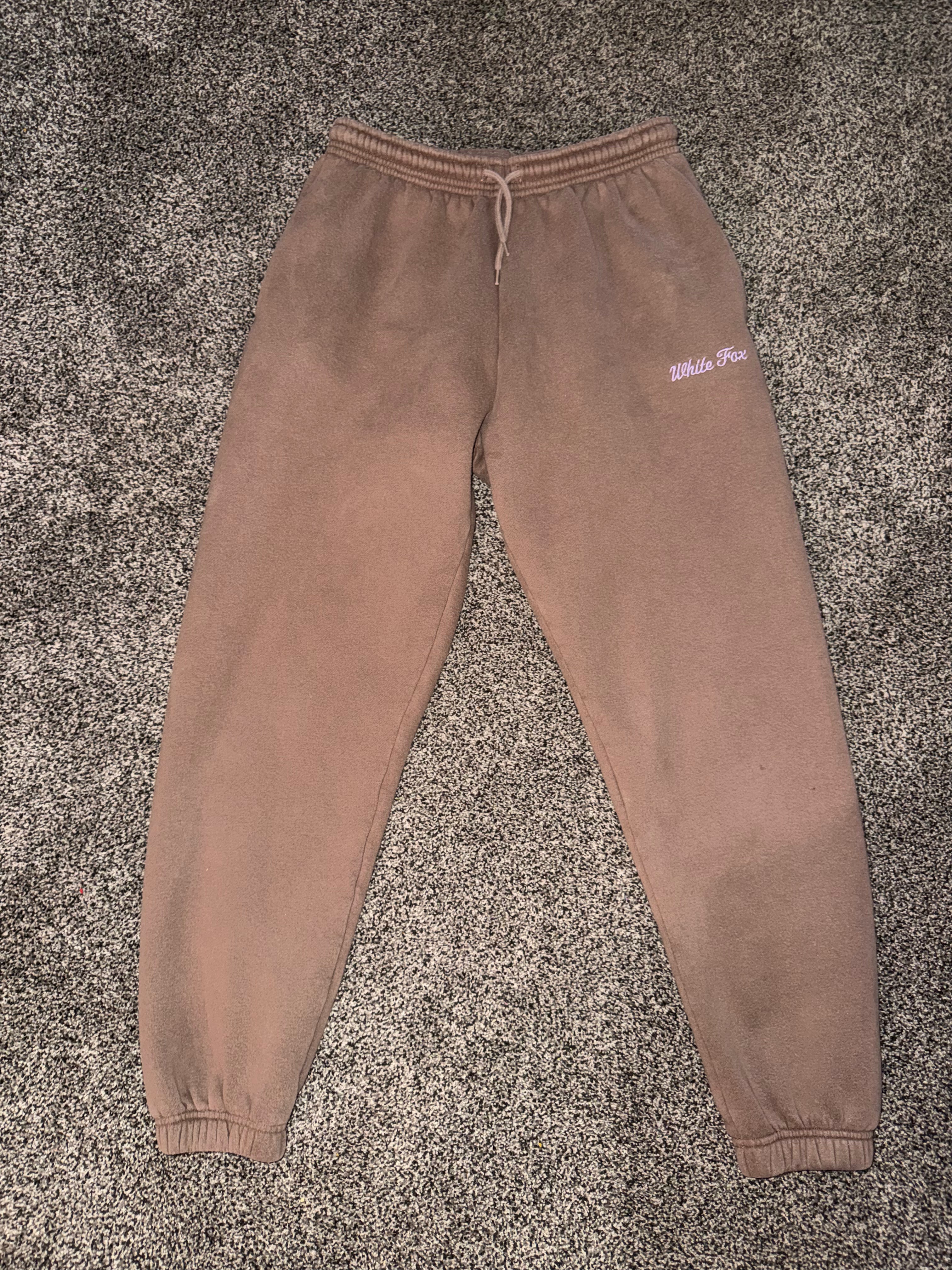 White Fox Brown Pink Sweatpants